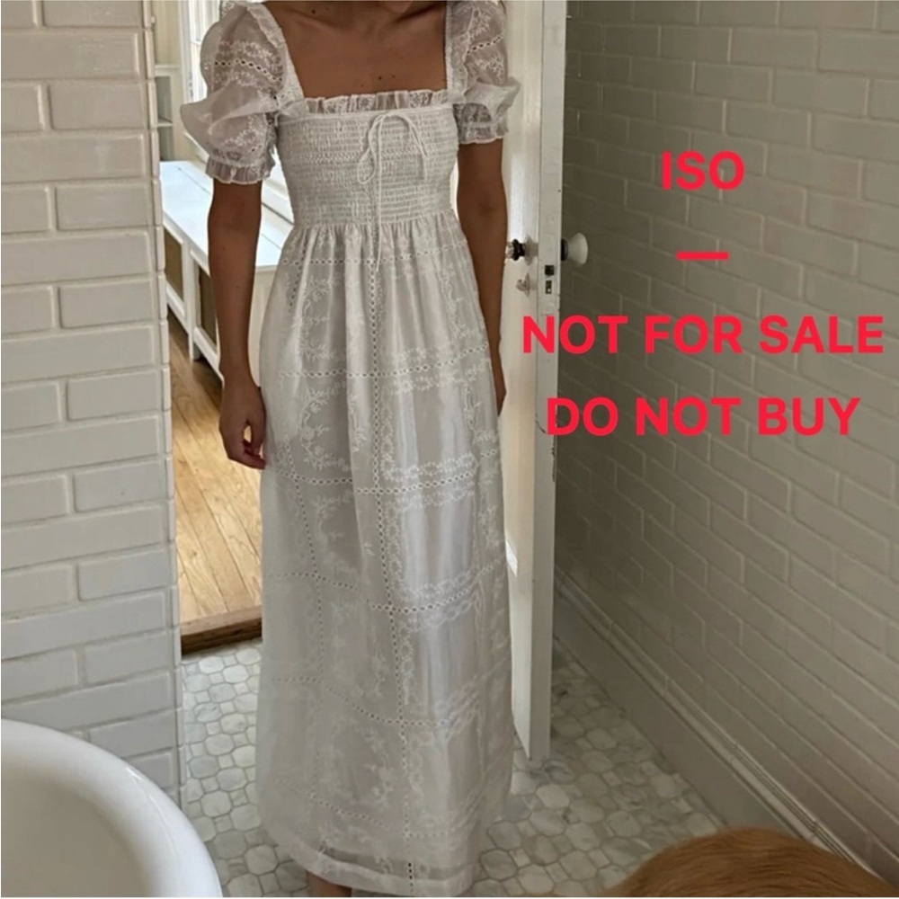 ISO Hill House the Scarlett Nap Dress white patchwork organza